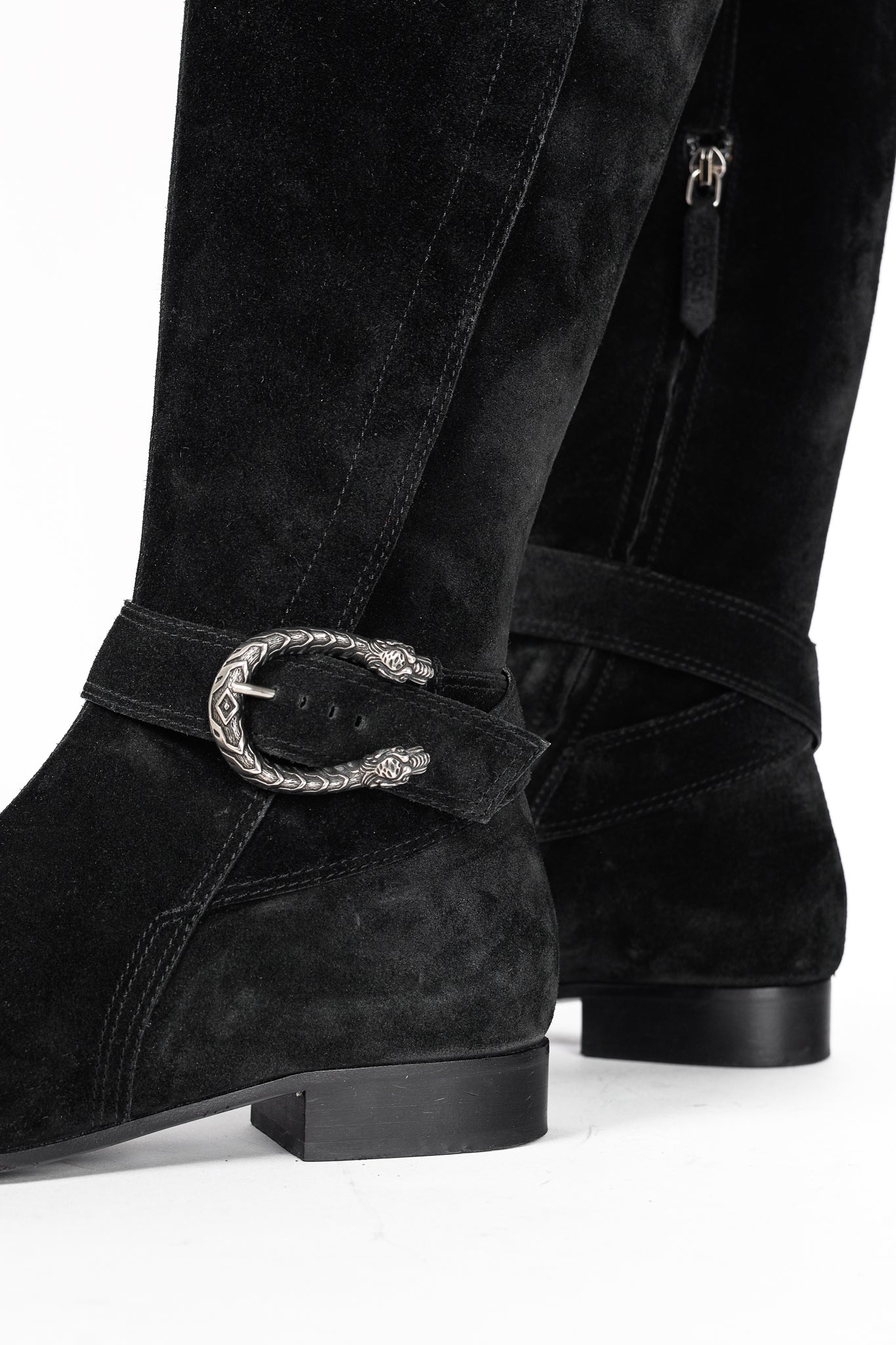 Gucci Dionysus Nero Suede Over-The-Knee Boots