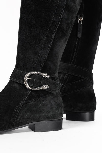 Gucci Dionysus Nero Suede Over-The-Knee Boots