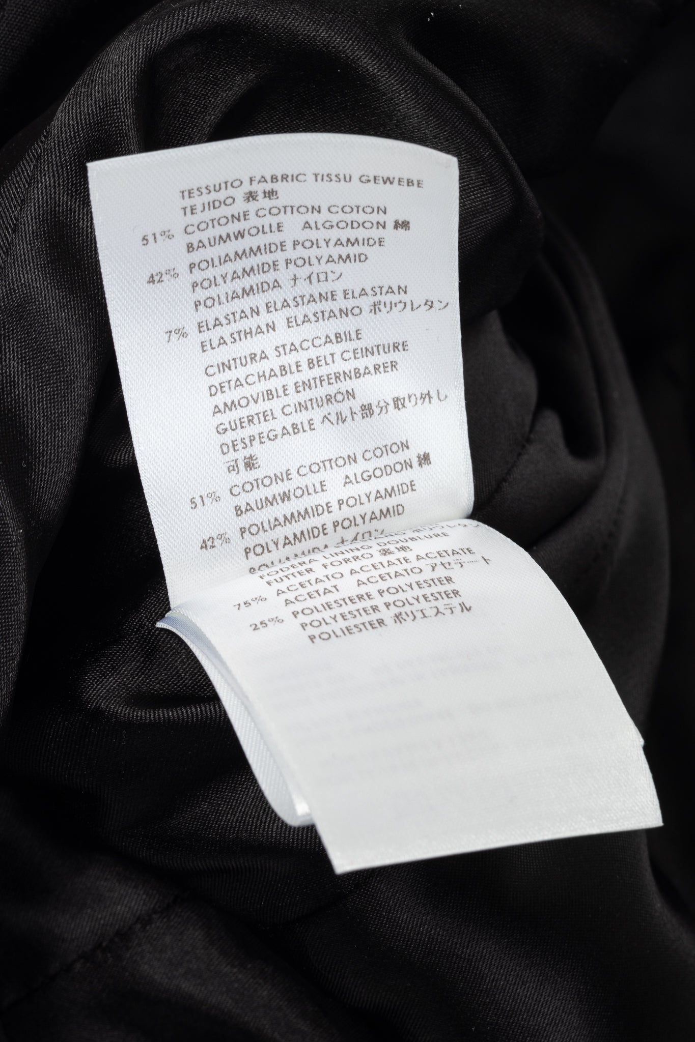 Gucci PF13 Black Cotton-Blend Belted Jacket