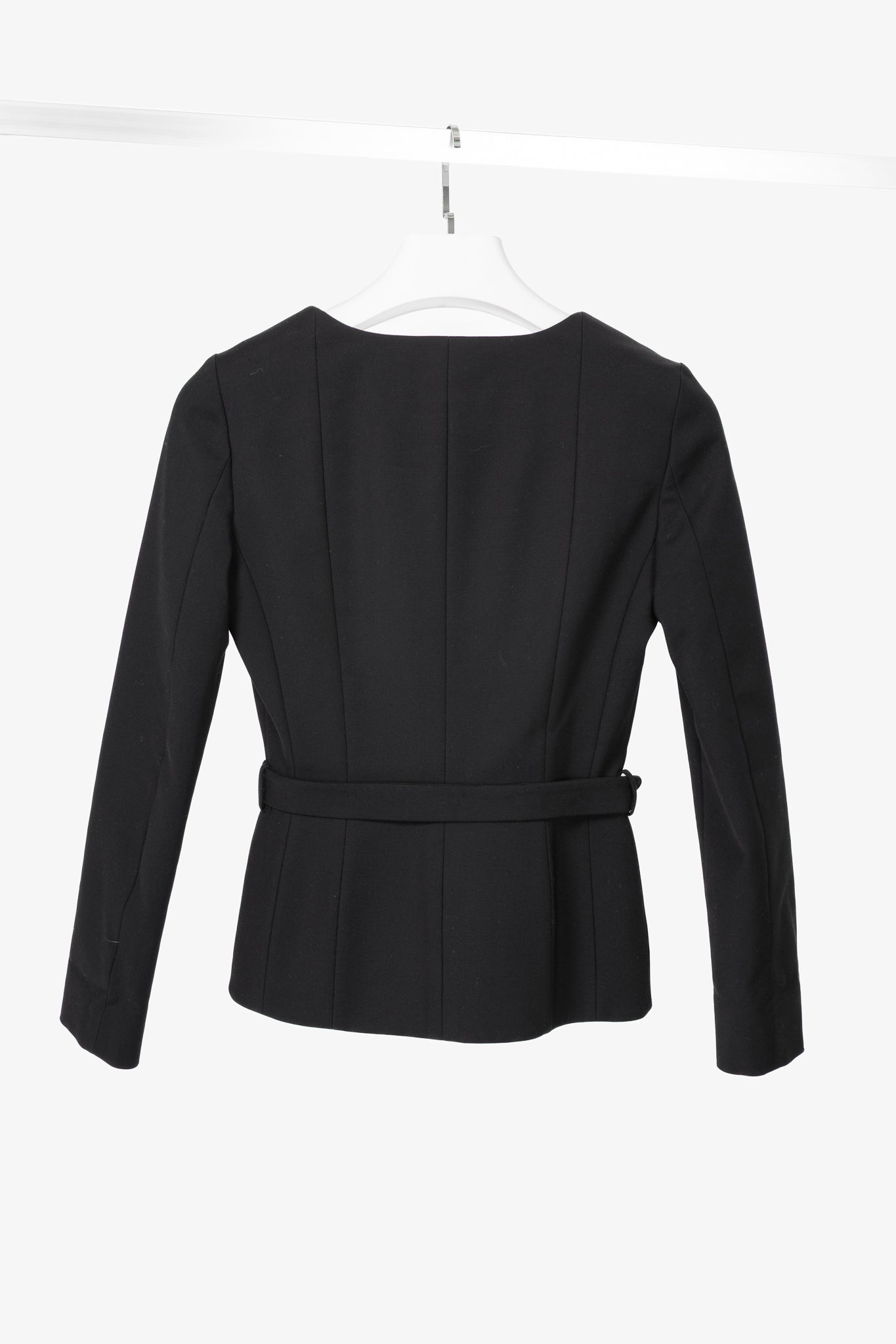 Gucci PF13 Black Cotton-Blend Belted Jacket
