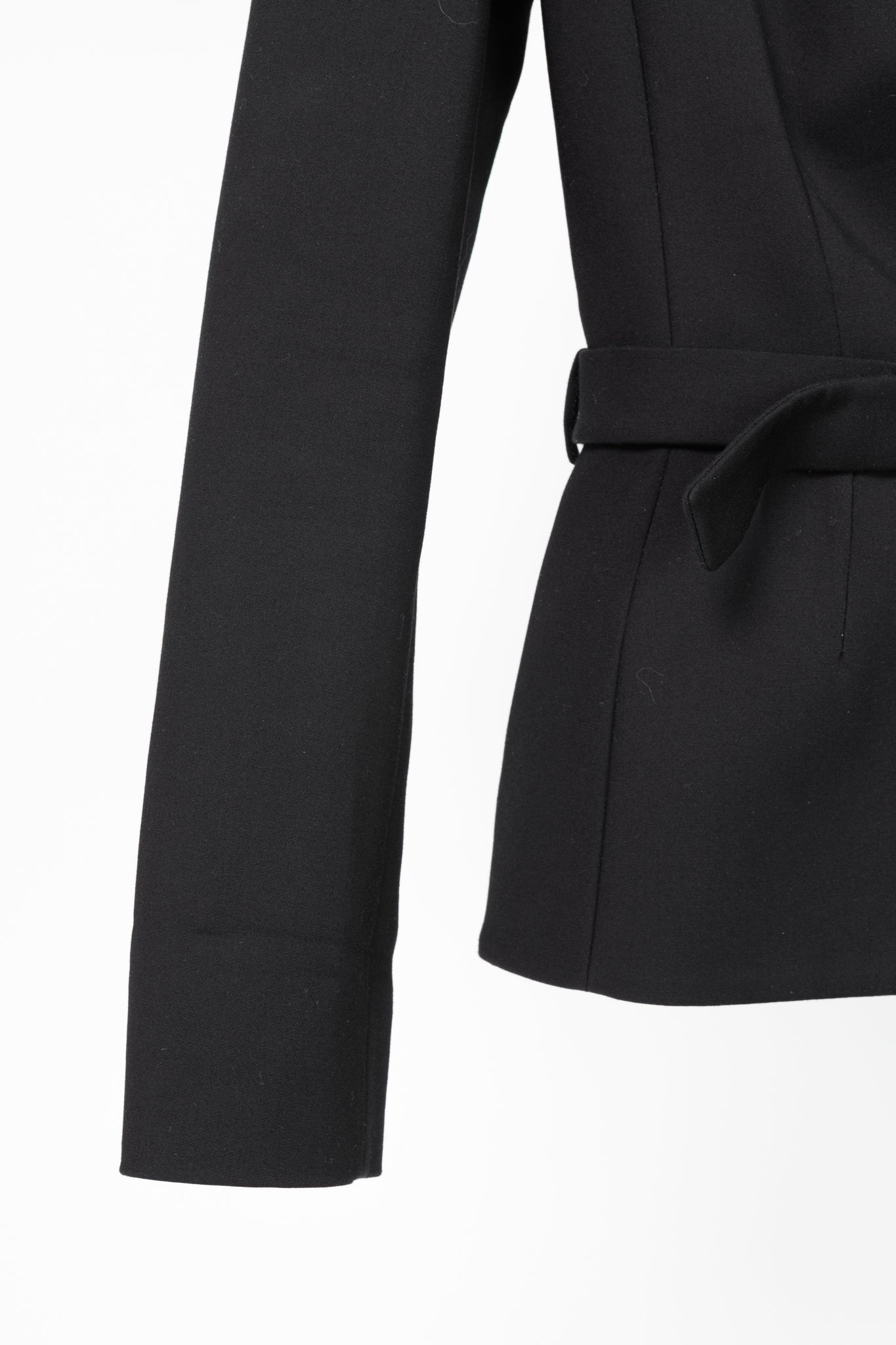 Gucci PF13 Black Cotton-Blend Belted Jacket