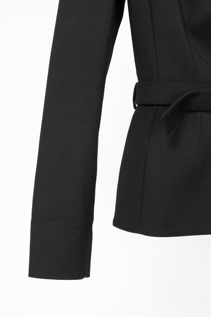 Gucci PF13 Black Cotton-Blend Belted Jacket