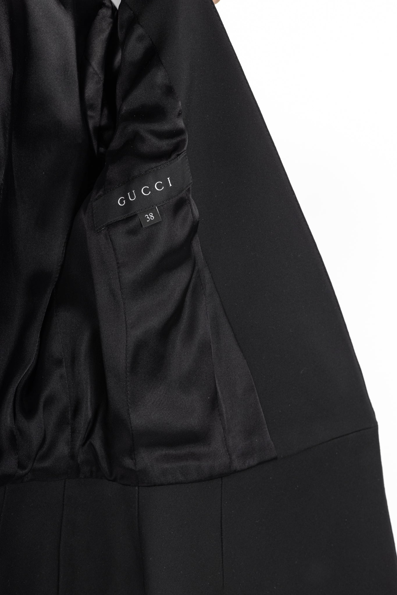 Gucci PF13 Black Cotton-Blend Belted Jacket