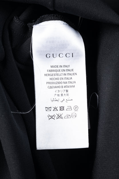 Gucci Black Sylvie-Web Ruffle-Detail Short Dress