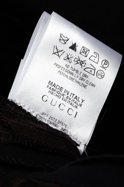 Gucci AW/12 Burgundy Floral-Jacquard Holiday Pants