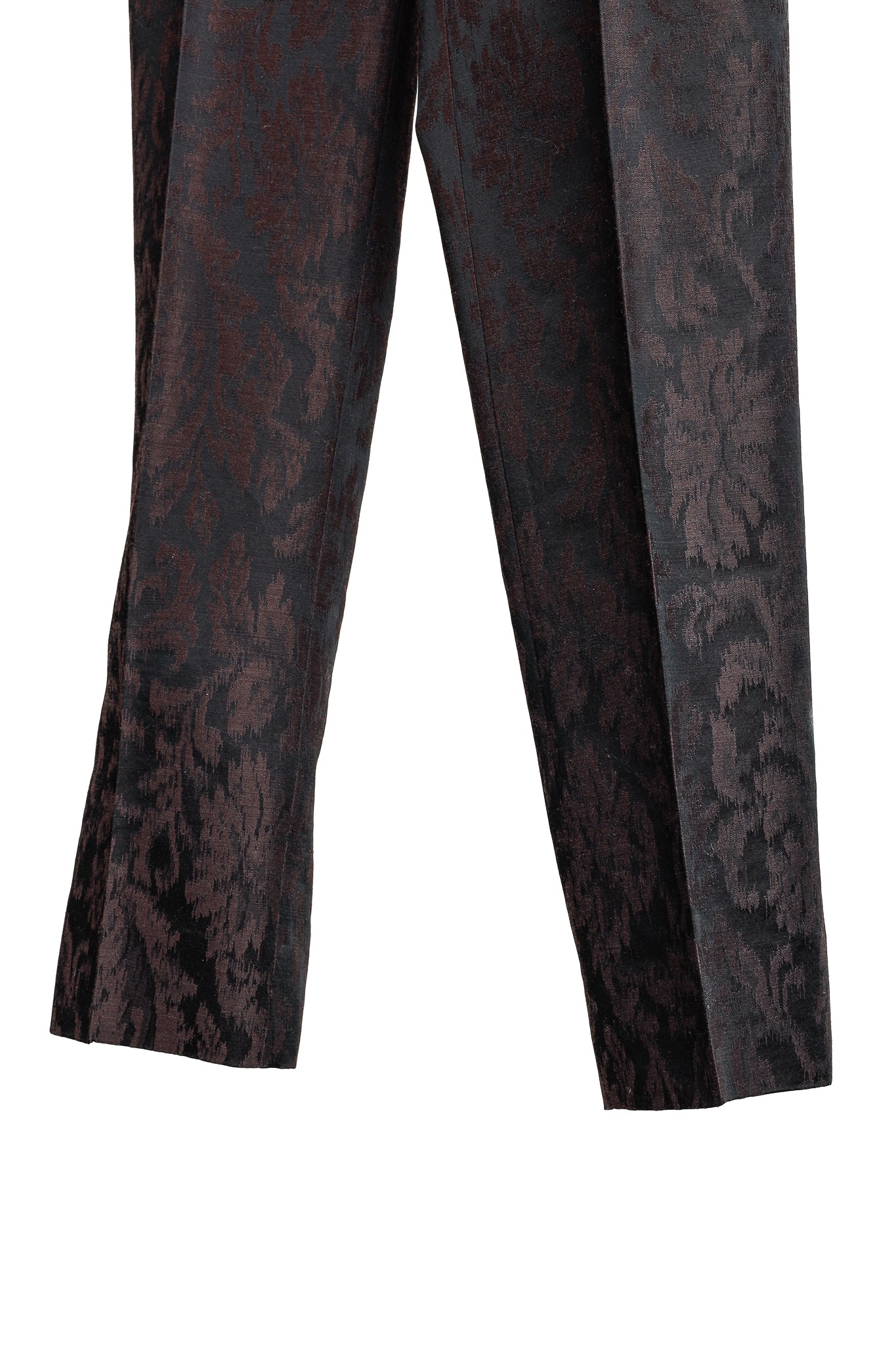 Gucci AW/12 Burgundy Floral-Jacquard Holiday Pants