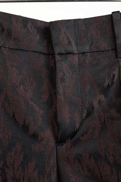 Gucci AW/12 Burgundy Floral-Jacquard Holiday Pants