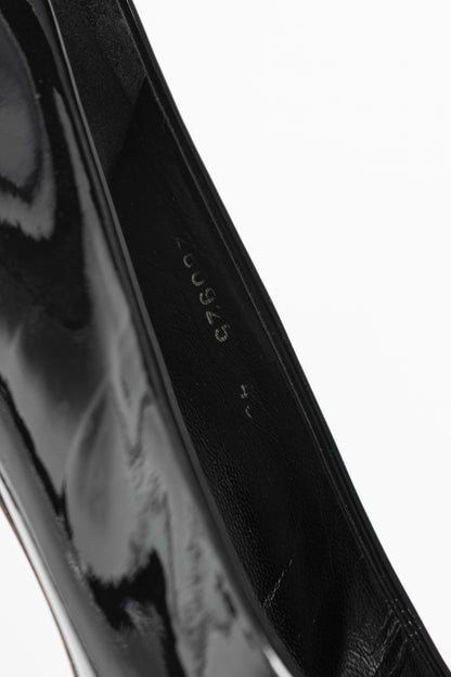 Gucci Black Patent-Leather Platform Pumps