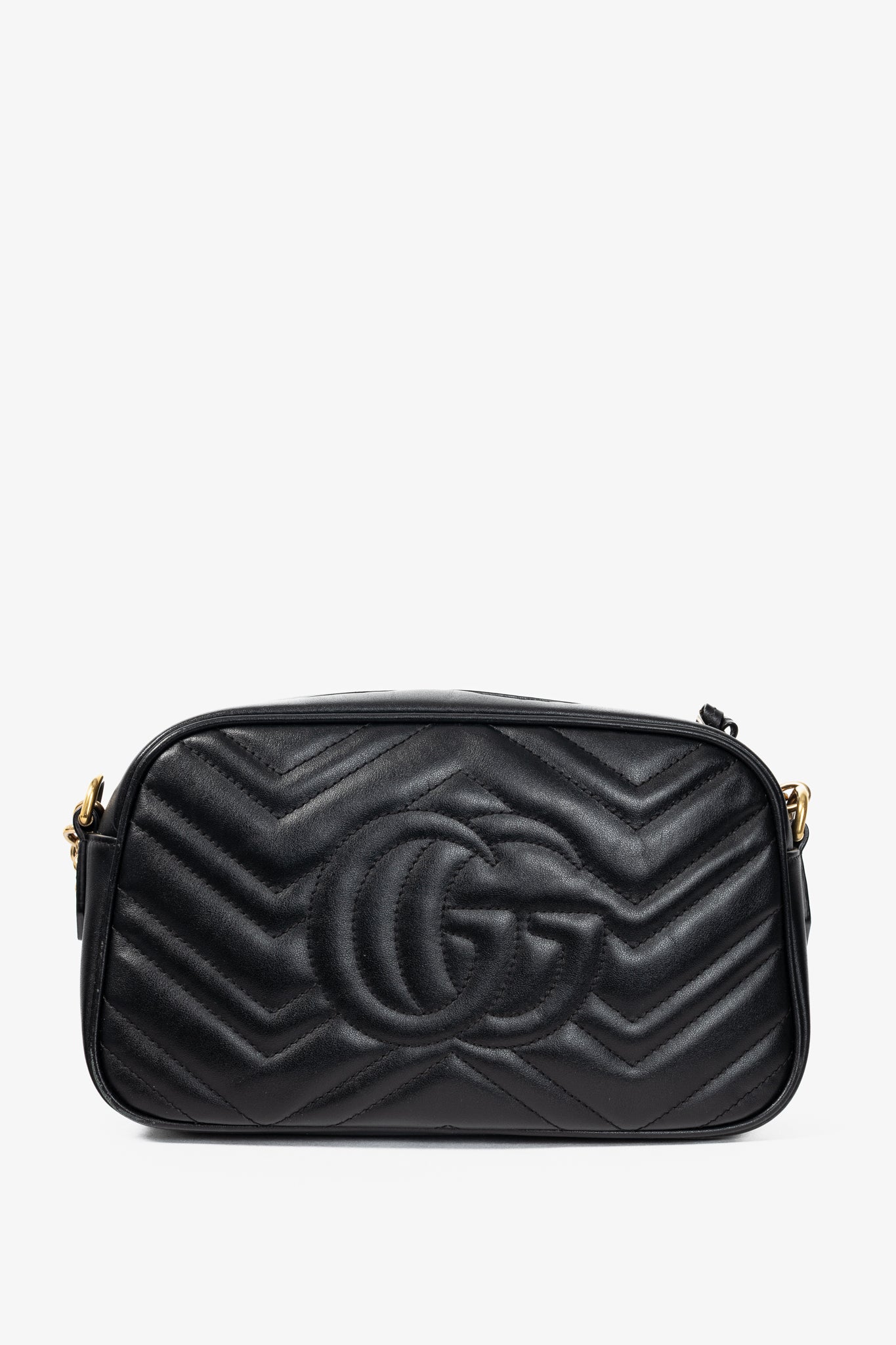 Gucci GG Marmont Small Black Matelassé Shoulder Bag