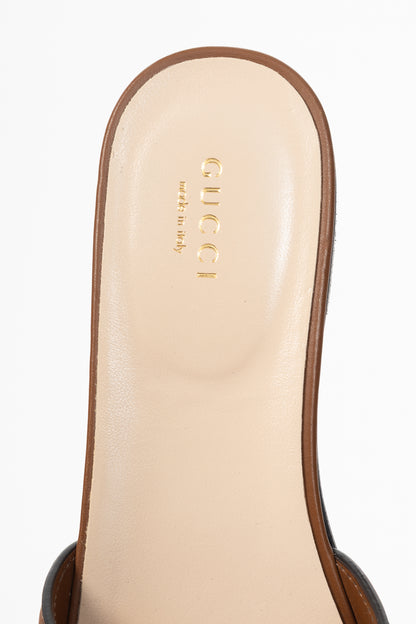 Gucci Brown Cosmos Softy GG-Cutout Slide Sandals
