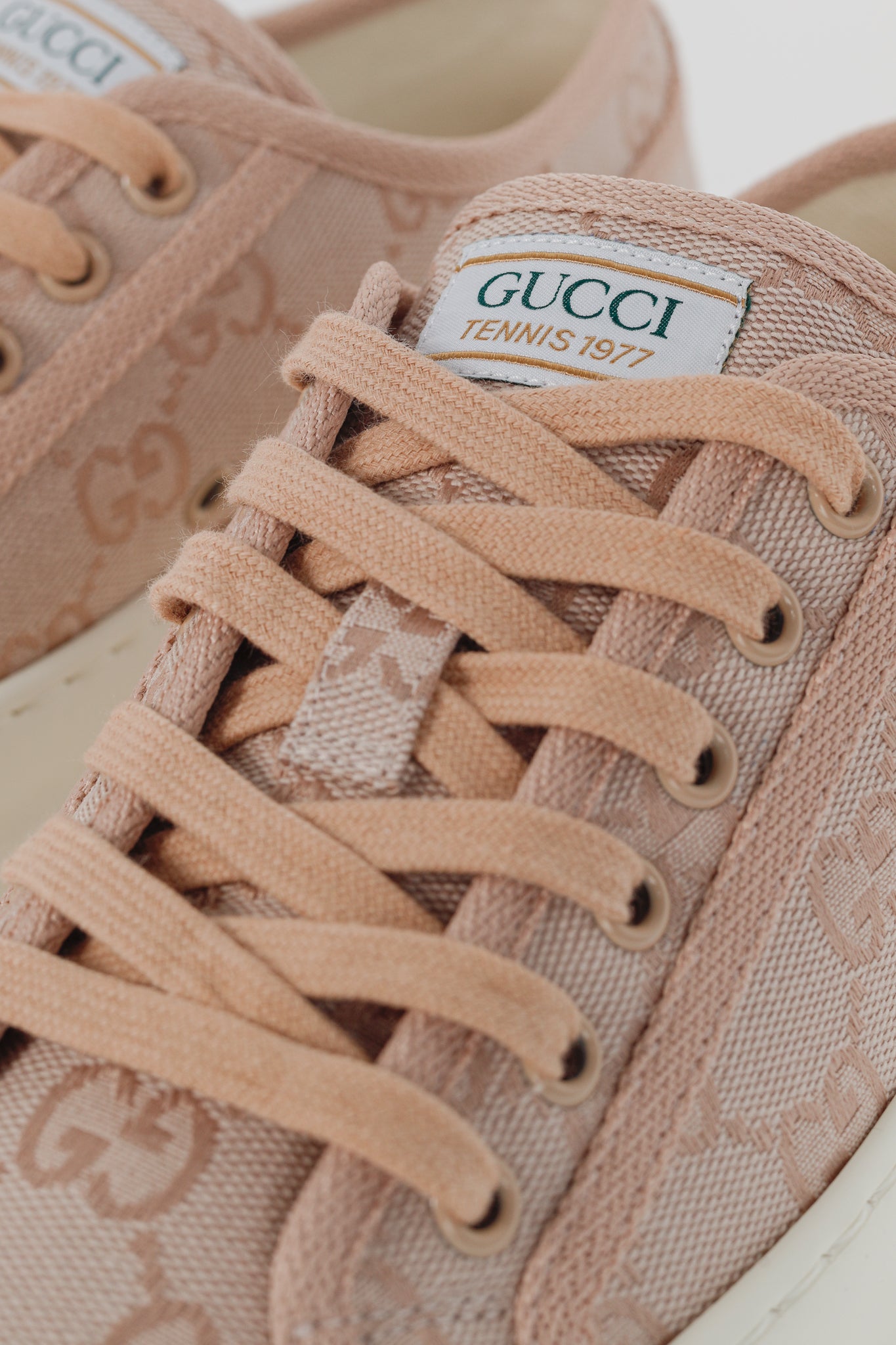 Gucci Pink New Canvas GG Monogram Platform Sneakers
