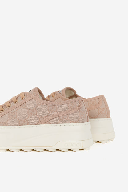 Gucci Pink New Canvas GG Monogram Platform Sneakers