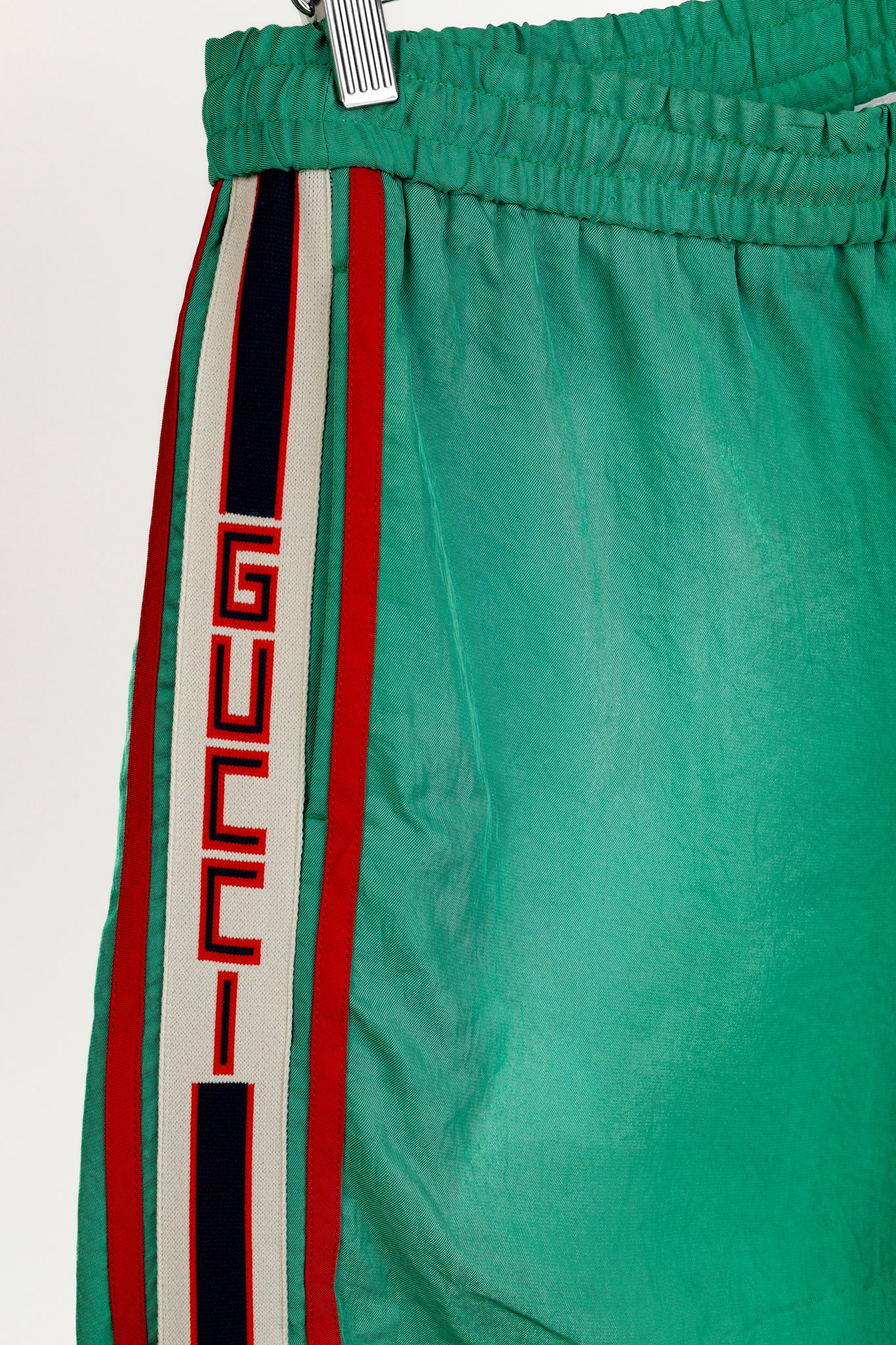 Gucci Green Logo Tape Shorts