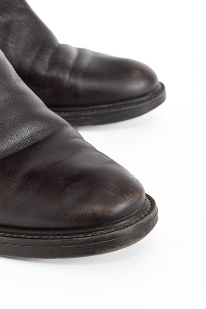Gucci Maud Chocolate Soft Guccissima Leather Knee-High Riding Boots