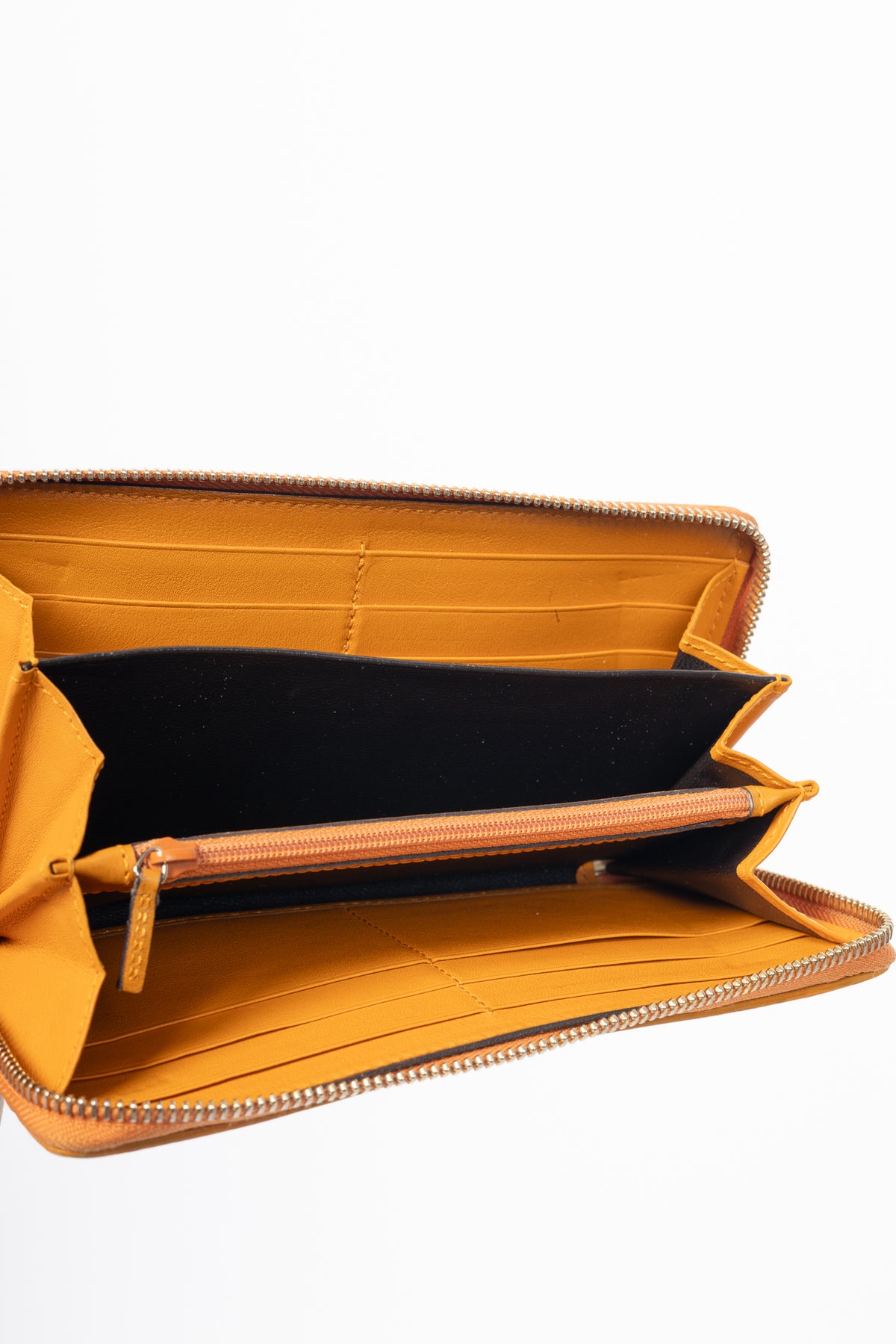 Gucci Beige & Ebony Orange-Trim GG Canvas Bow Wallet