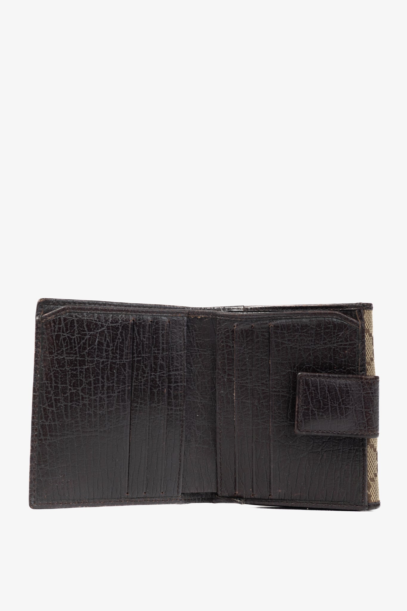 Gucci Beige GG Canvas Bamboo Bifold Wallet