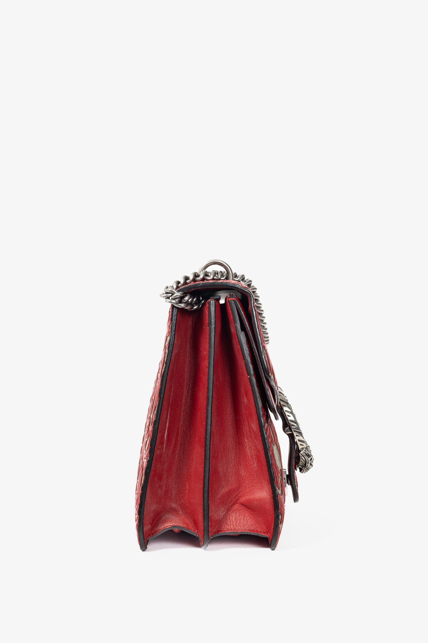 Gucci Dionysus Red Arabesque & GG Supreme Shoulder Bag