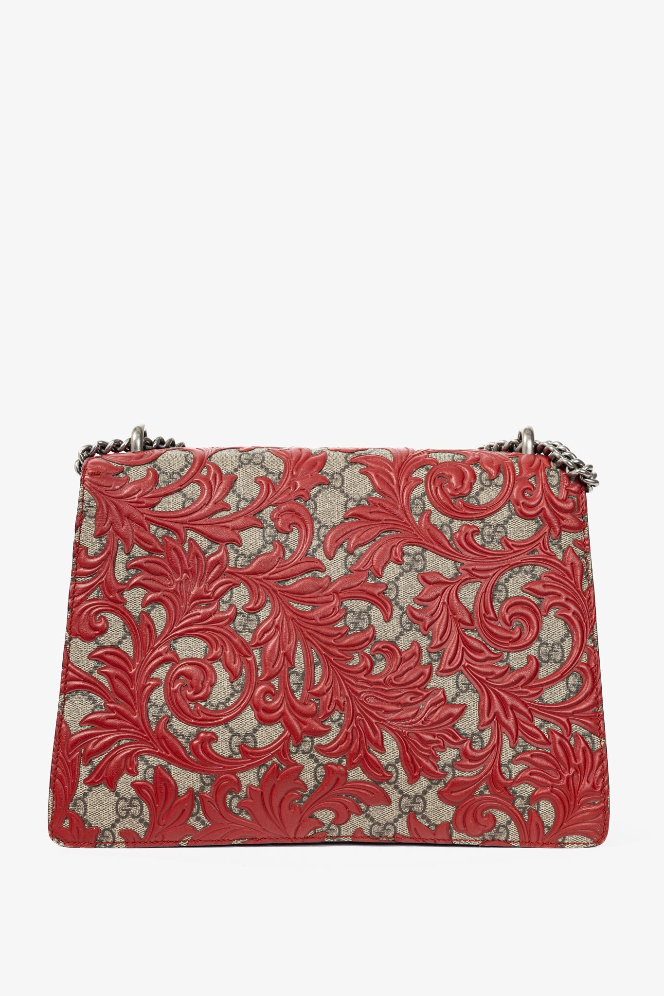 Gucci Dionysus Red Arabesque & GG Supreme Shoulder Bag