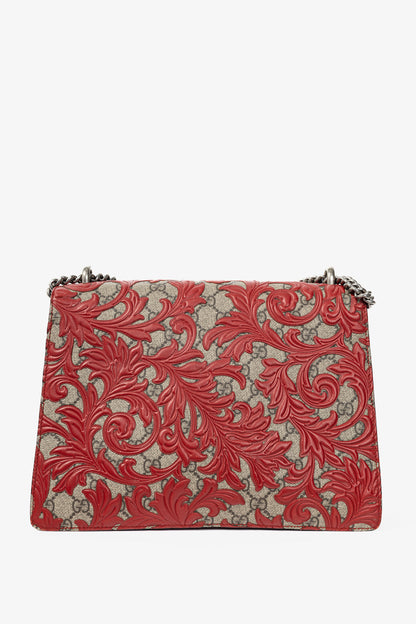 Gucci Dionysus Red Arabesque & GG Supreme Shoulder Bag