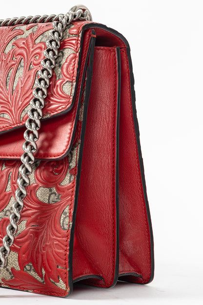 Gucci Dionysus Red Arabesque & GG Supreme Shoulder Bag
