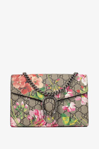 Gucci Dionysus Blooms Antique Rose GG Supreme Mini Chain Bag