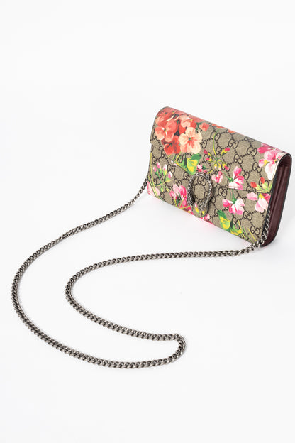Gucci Dionysus Blooms Antique Rose GG Supreme Mini Chain Bag