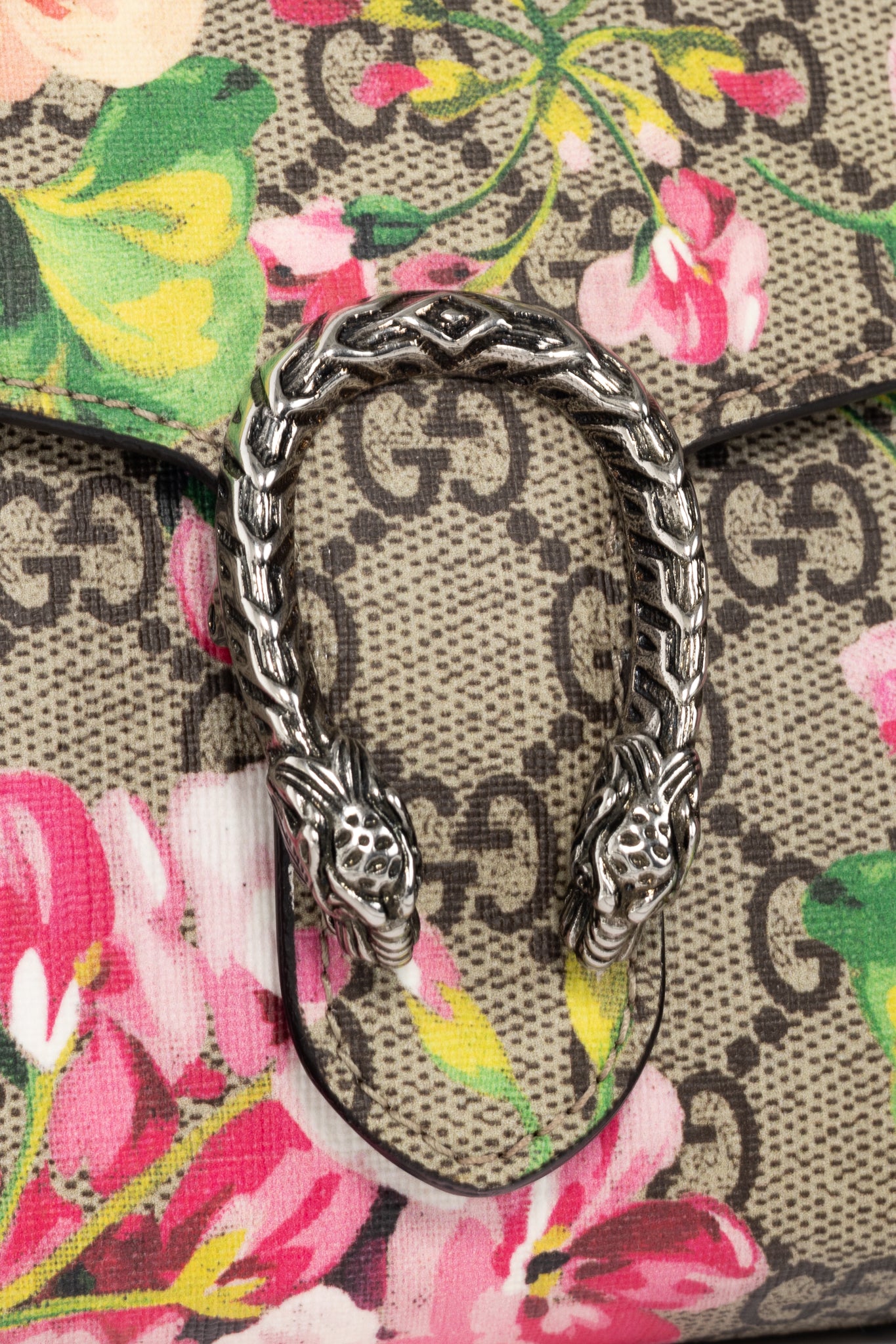 Gucci Dionysus Blooms Antique Rose GG Supreme Mini Chain Bag