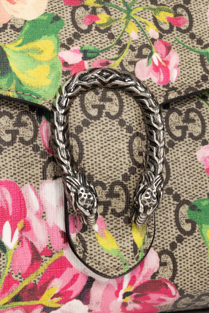 Gucci Dionysus Blooms Antique Rose GG Supreme Mini Chain Bag