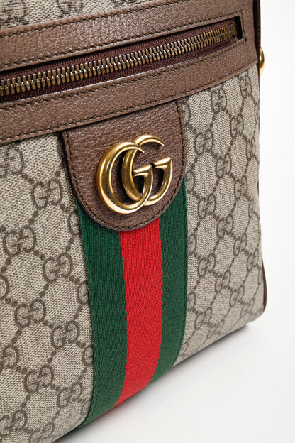 Gucci Monogram Ophidia Small Brown Crossbody Bag