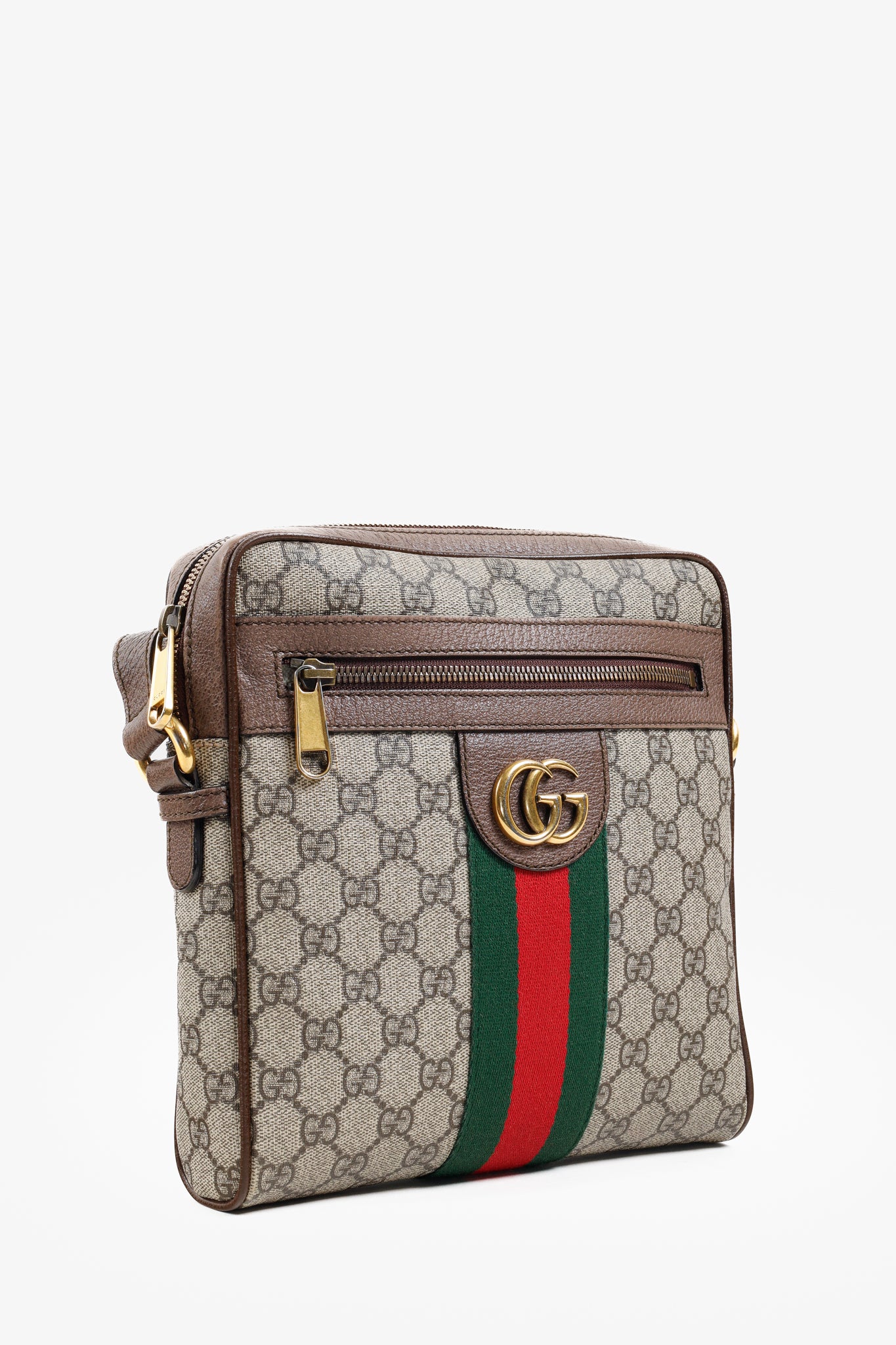 Gucci Monogram Ophidia Small Brown Crossbody Bag