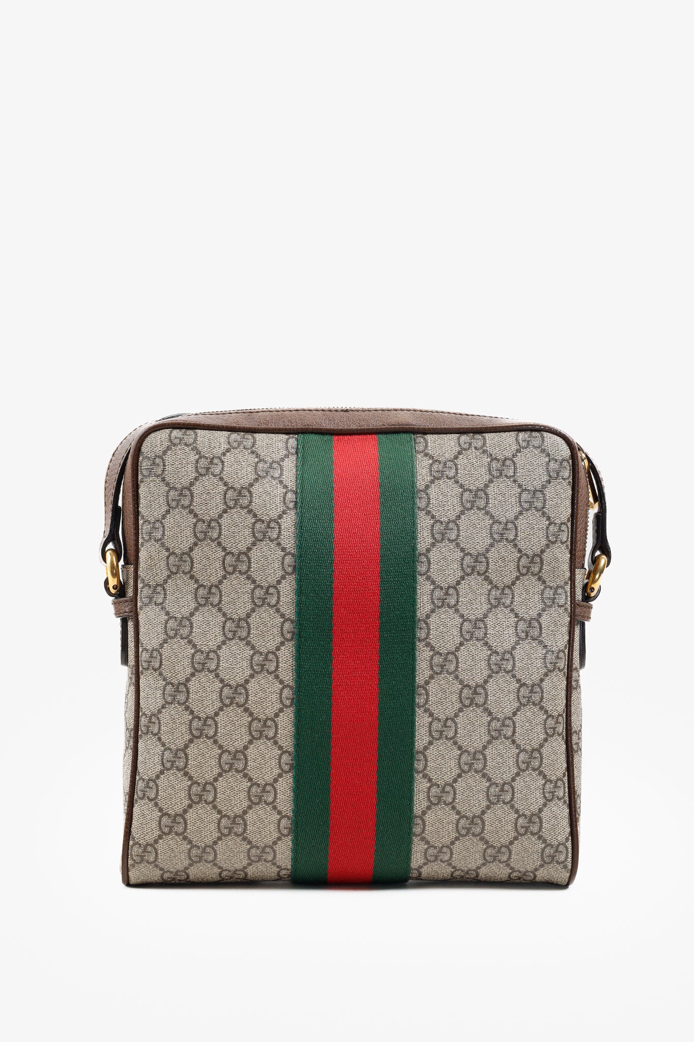 Gucci Monogram Ophidia Small Brown Crossbody Bag