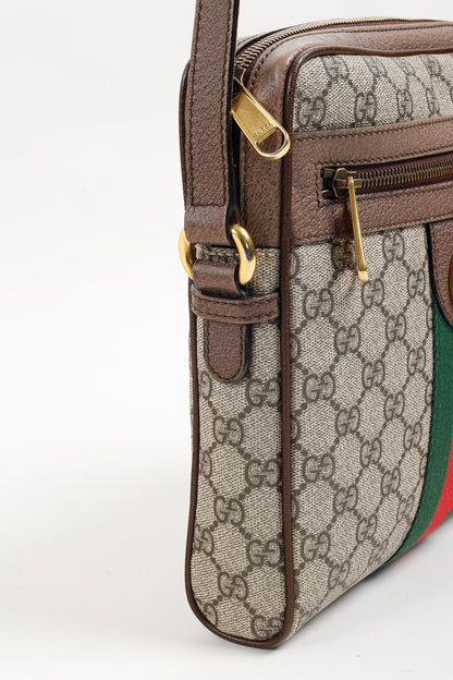 Gucci Monogram Ophidia Small Brown Crossbody Bag