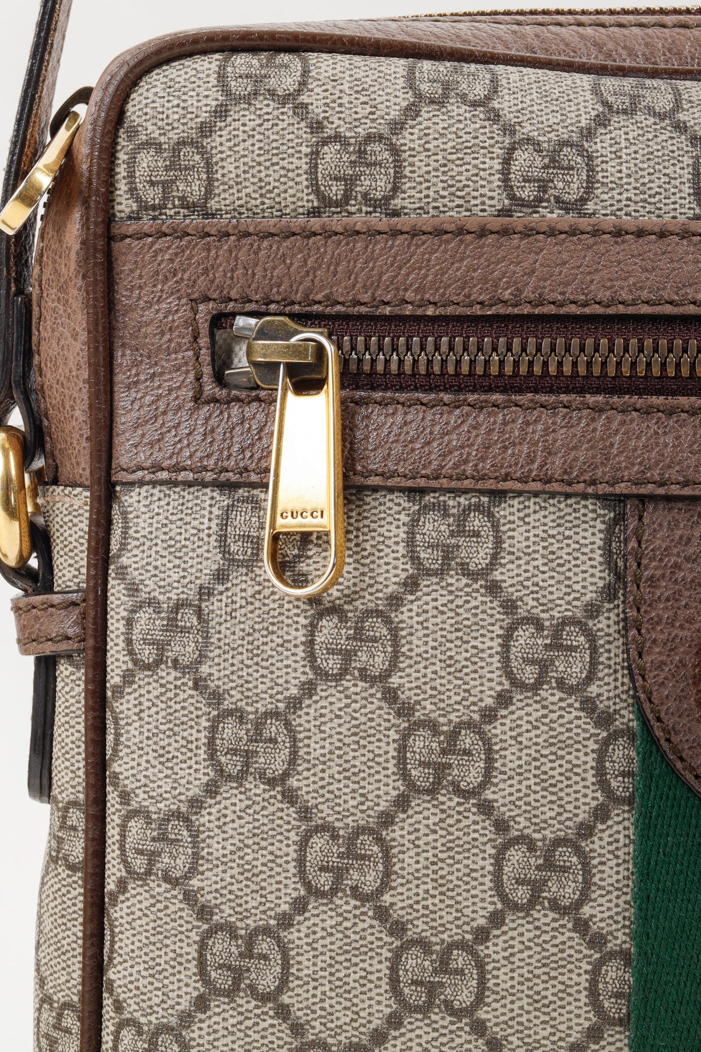 Gucci Monogram Ophidia Small Brown Crossbody Bag