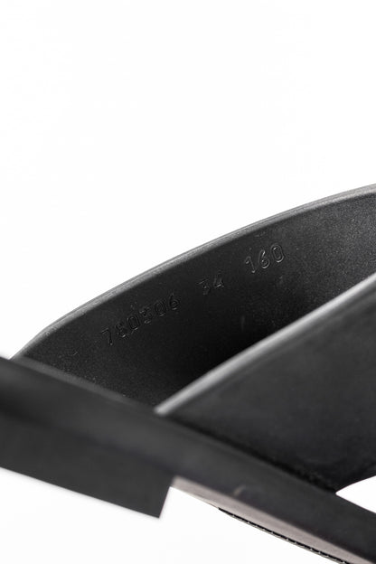 Gucci Black Rubber Horsebit Thong Sandals