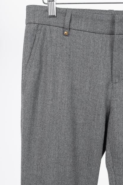 Gucci Grey Birds Eye Slim-Fit Stretch-Wool Studded Trousers