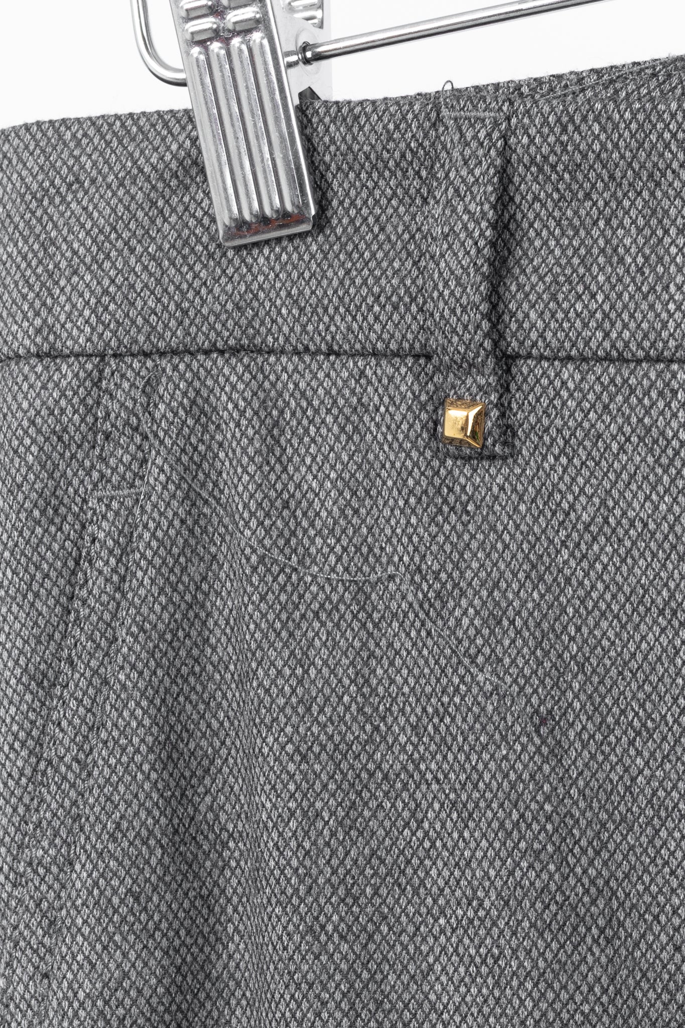 Gucci Grey Birds Eye Slim-Fit Stretch-Wool Studded Trousers