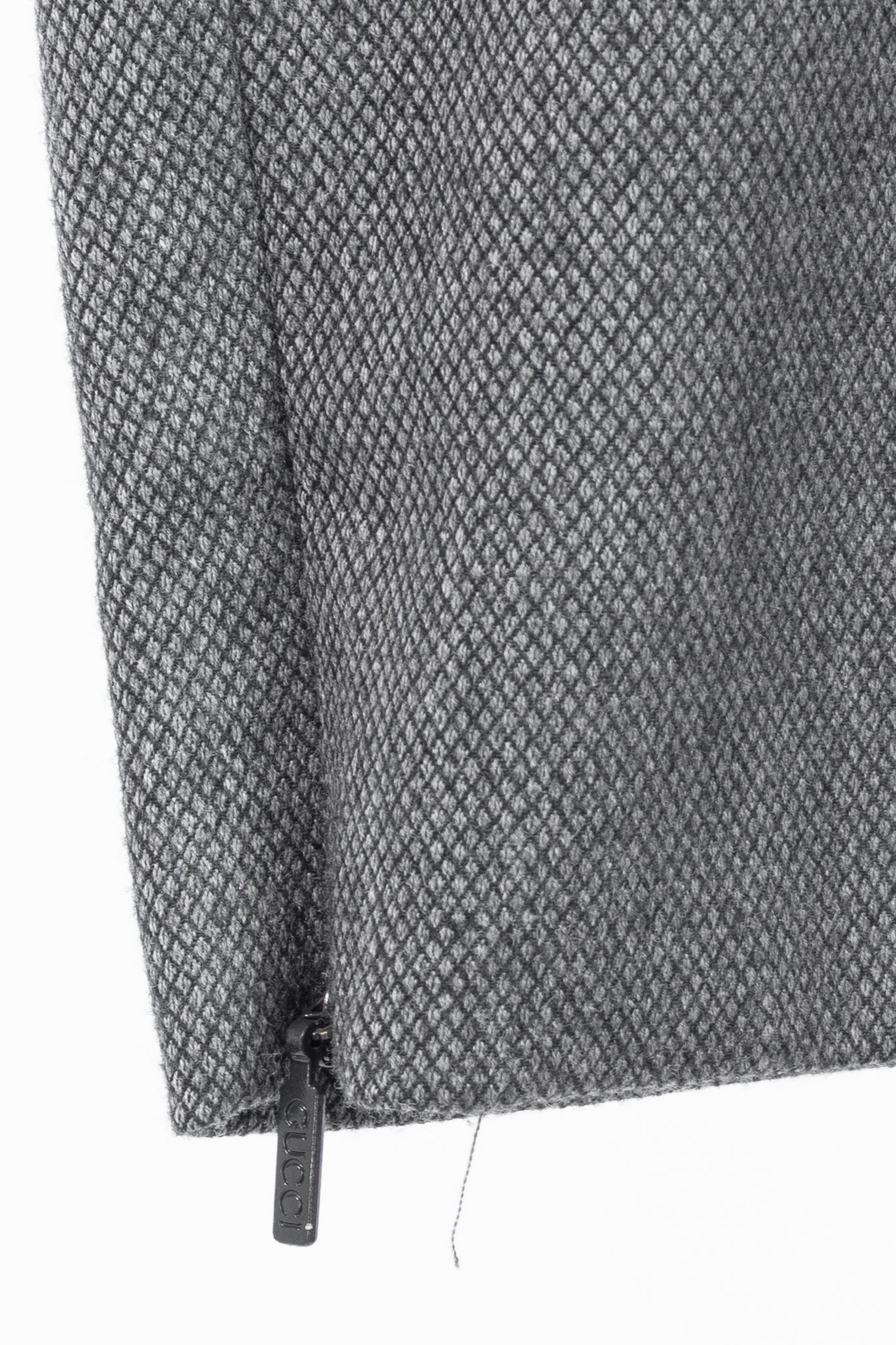 Gucci Grey Birds Eye Slim-Fit Stretch-Wool Studded Trousers