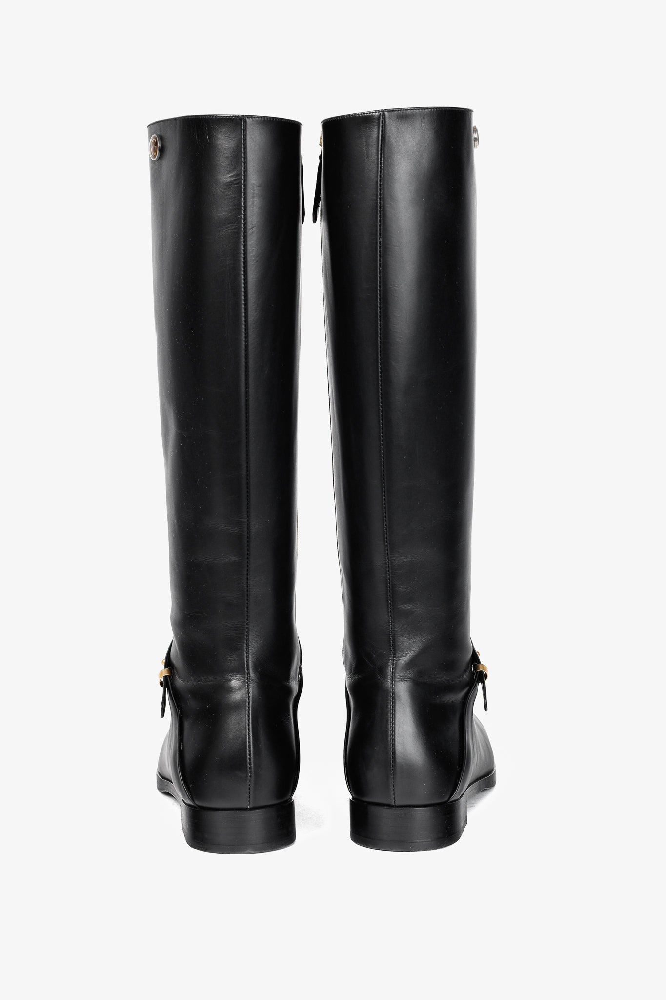 Gucci Rosie Black Elite Calf Leather Riding Boots