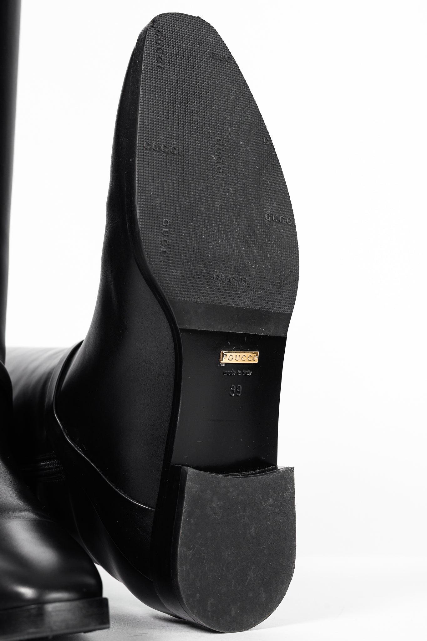 Gucci Rosie Black Elite Calf Leather Riding Boots