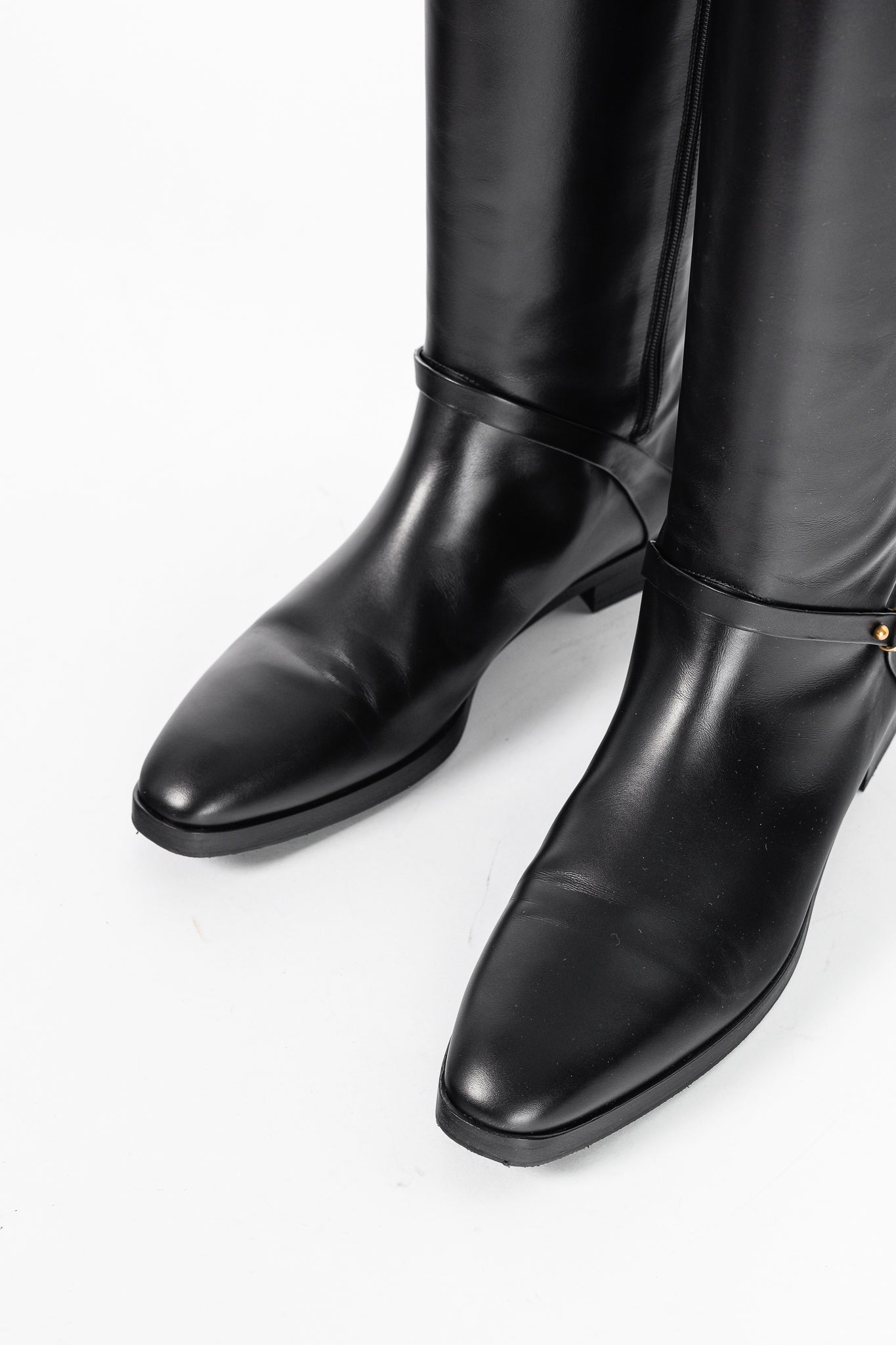 Gucci Rosie Black Elite Calf Leather Riding Boots
