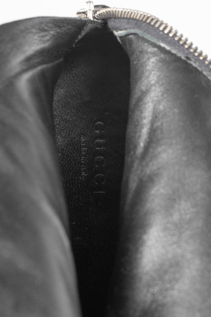Gucci Maud Nero Soft Guccissima Leather Knee-High Riding Boots
