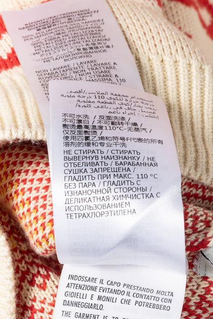 Gucci Les Pommes Beige Wool-Blend Oversized Sweater