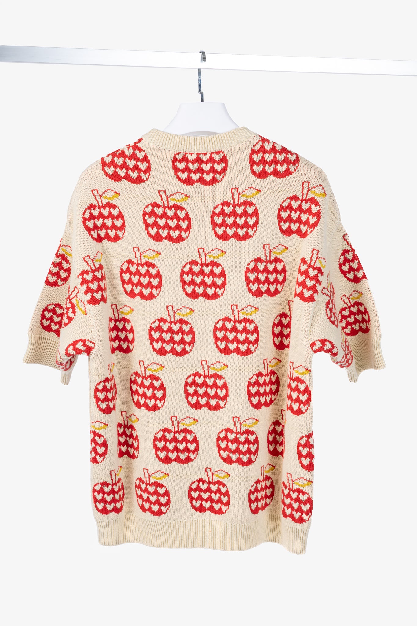 Gucci Les Pommes Beige Wool-Blend Oversized Sweater