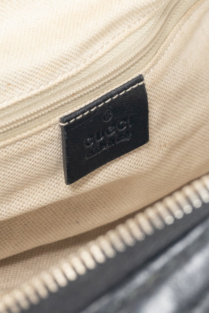 Gucci Sukey Black Guccissima Leather Boston Bag