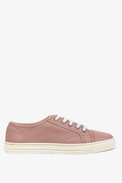 Gucci Pink Miro Soft Leather Low-Top Sneakers