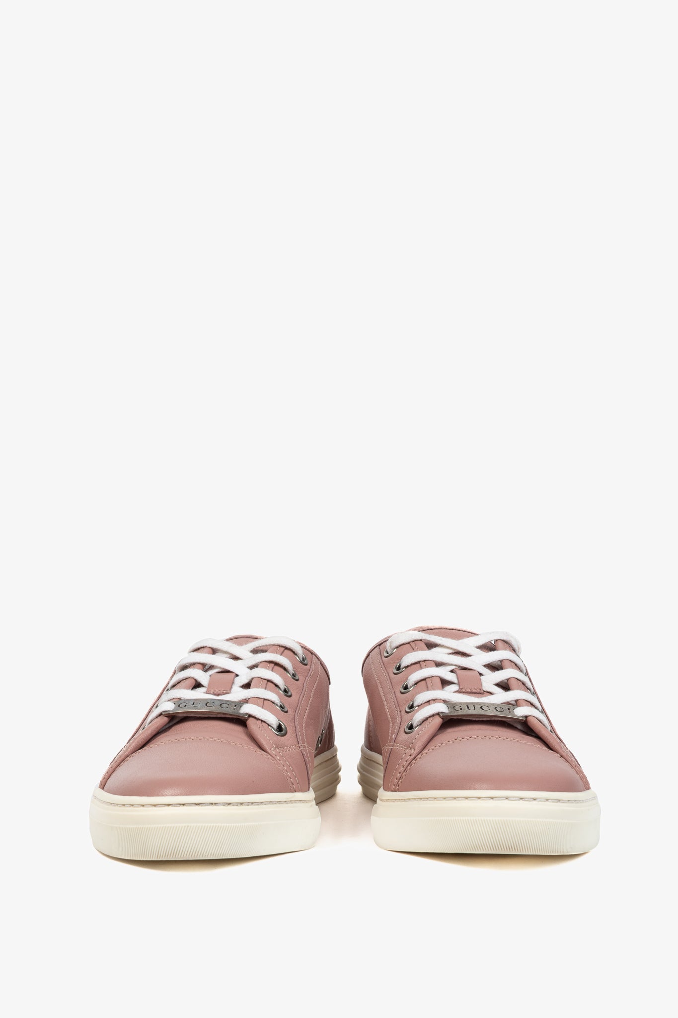 Gucci Pink Miro Soft Leather Low-Top Sneakers