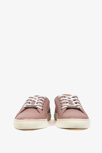 Gucci Pink Miro Soft Leather Low-Top Sneakers