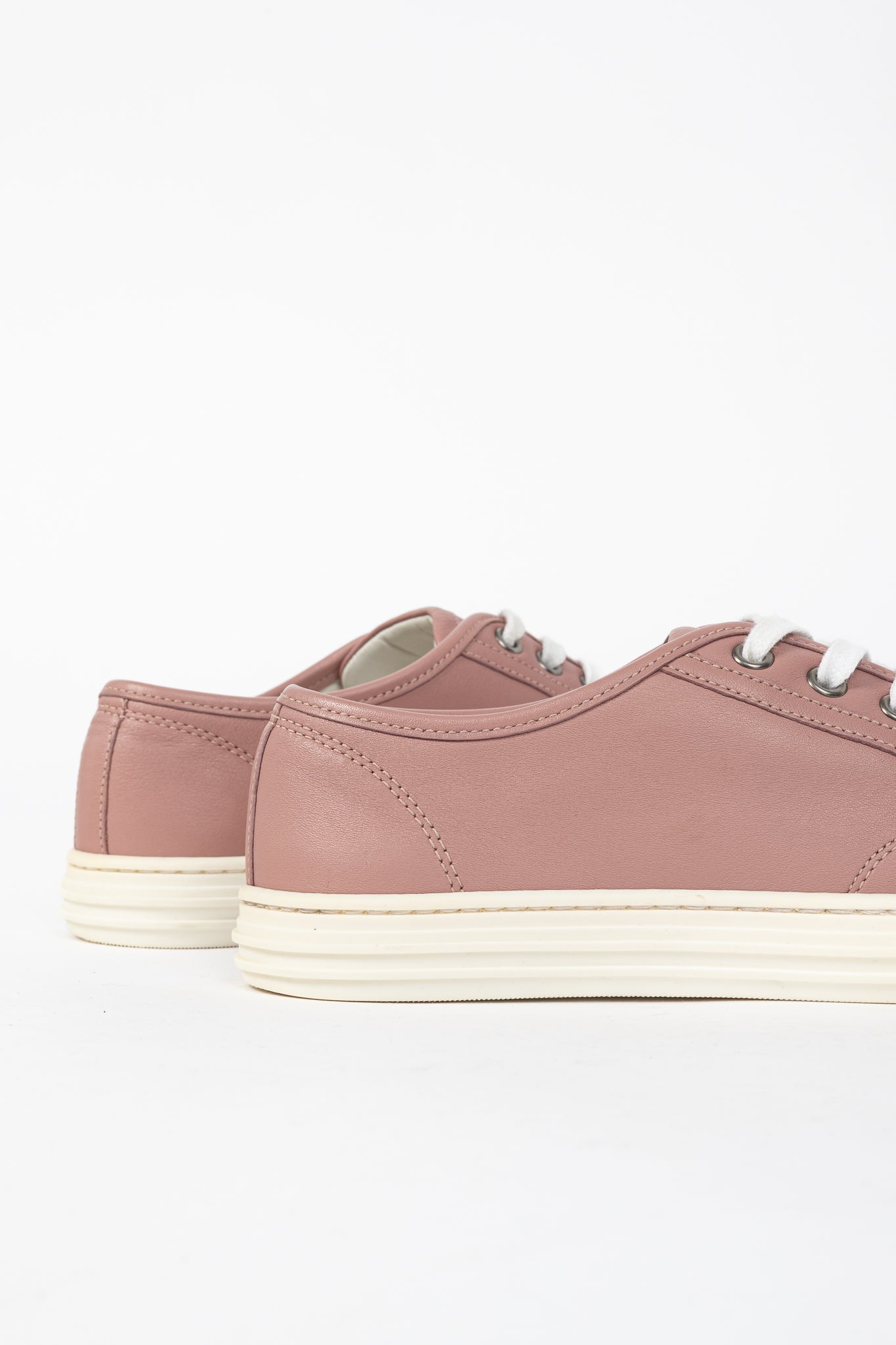 Gucci Pink Miro Soft Leather Low-Top Sneakers