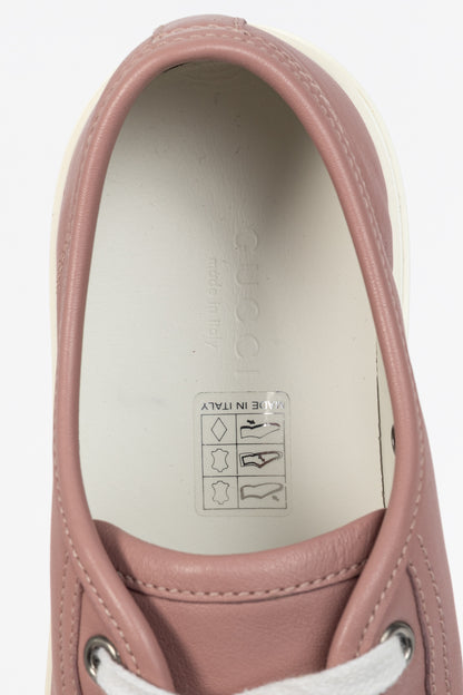 Gucci Pink Miro Soft Leather Low-Top Sneakers