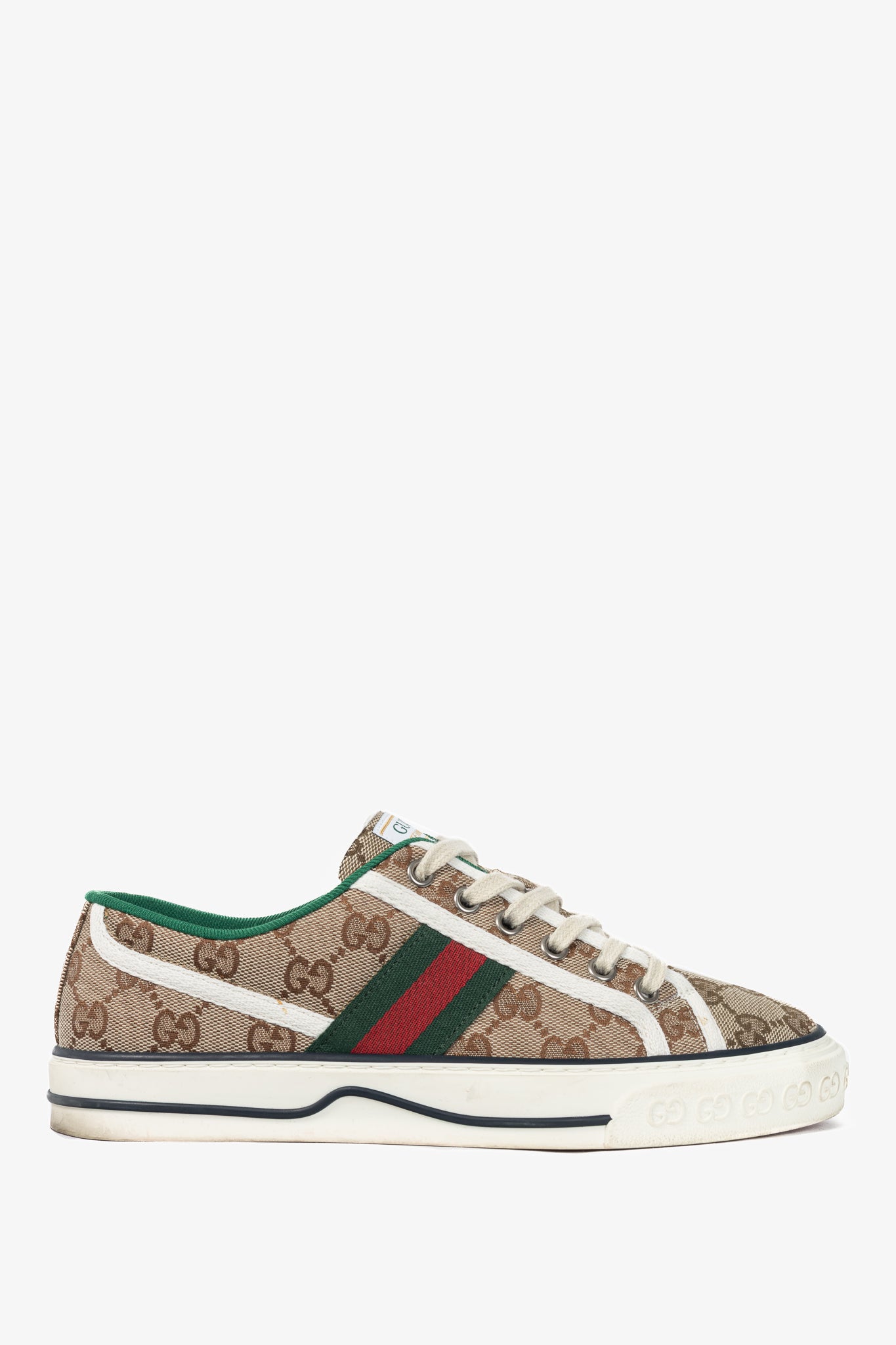 Gucci Gucci Tennis 1977 Beige & Ebony Original GG Canvas Sneakers